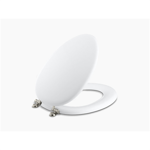 k-4701-bn kathryn® elongated toilet seat with vibrant® brushed nickel hinges