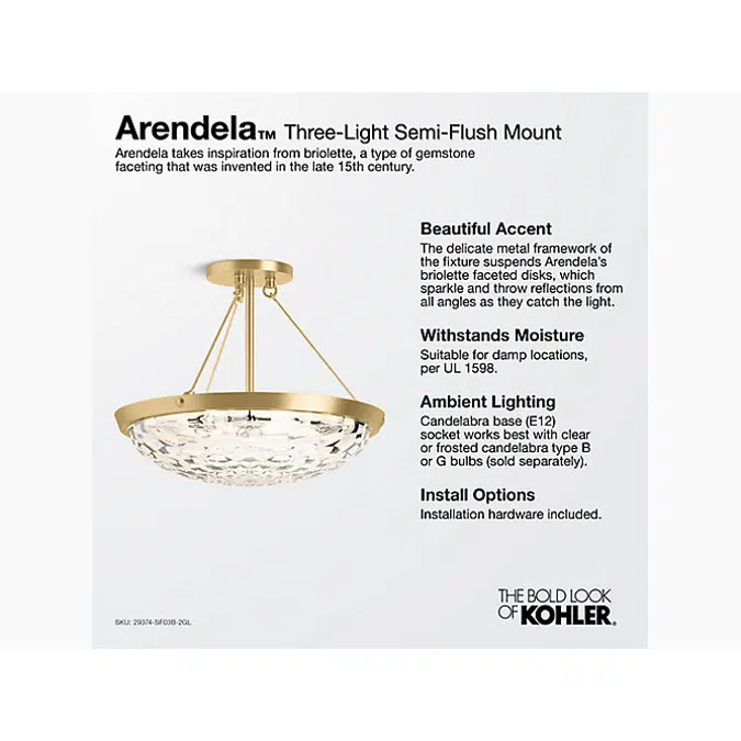 Arendela™ Semi-flush light