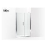 k-707628-8l cursiva™ pivot shower door, 71-5/8" h x 45 - 47-1/2" w, with 5/16" thick crystal clear glass
