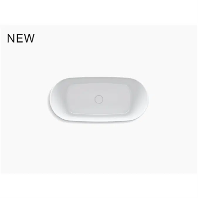 K-8335 Ceric® 60" x 29" freestanding bath with center toe-tap drain