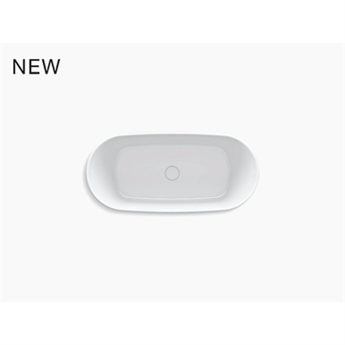 BIM objects Free download! K8335 Ceric® 60" x 29" freestanding bath