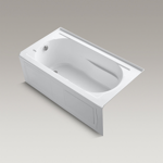 devonshire® 60" x 32" heated bubblemassage™ air bath with bask®, alcove, left drain