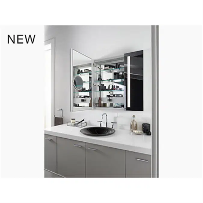 K-99011-TLC Verdera® lighted medicine cabinet, 40" W x 30" H