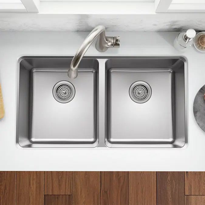 Buckley™ 32-1/4" undermount double-bowl kitchen sink