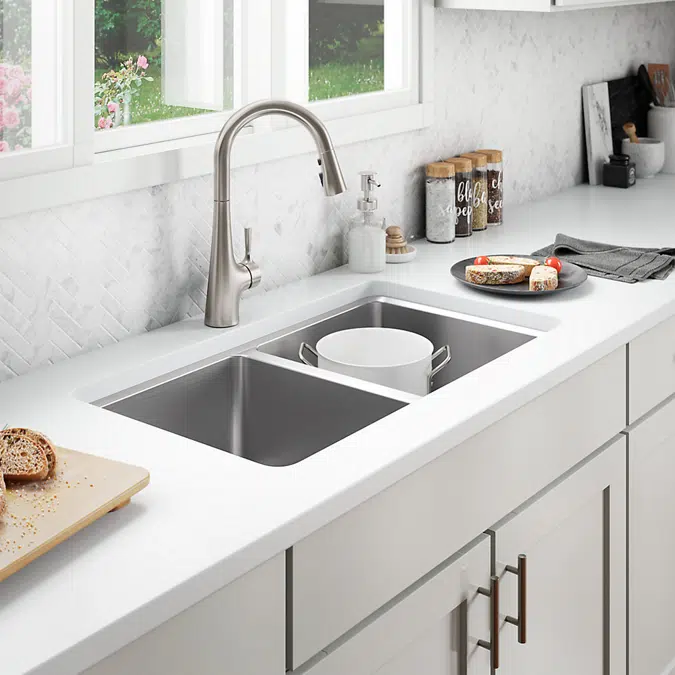 Buckley™ 32-1/4" undermount double-bowl kitchen sink