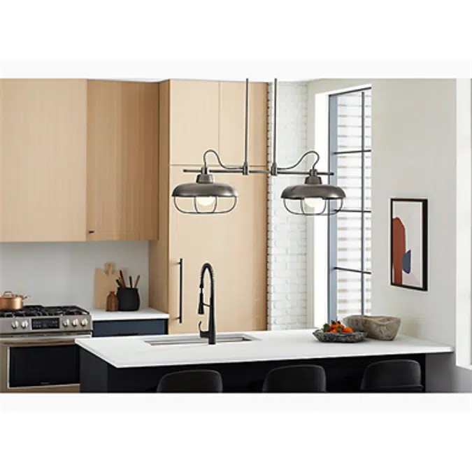 K-23661-CH02 Modern Farm Two-light linear chandelier