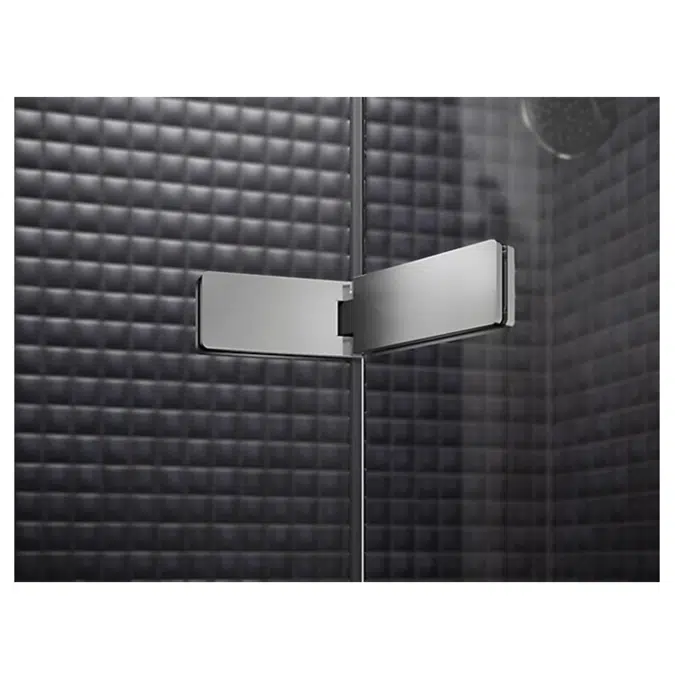 K-27602-10L Composed® Frameless pivot shower door, 73" H x 45 - 46-3/8" W, with 3/8" thick Crystal Clear glass