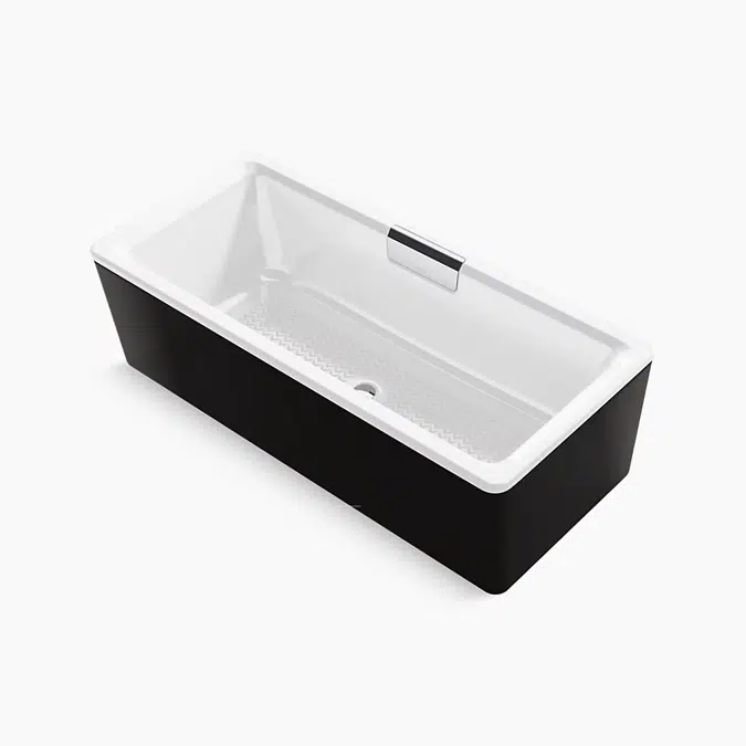 Volute™ 63" x 28-3/8" freestanding bath with shroud
