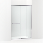 elate™ tall sliding shower door, 75-1/2" h x 44-1/4 - 47-5/8" w, with heavy 5/16" thick crystal clear glass