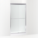 fluence® 37" - 40" w x 75-23/32" h sliding shower door with 1/4" thick crystal clear glass