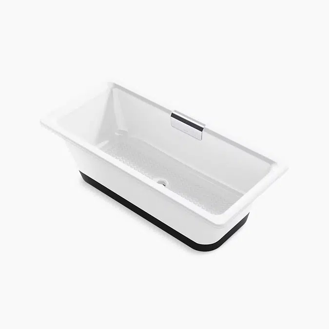 Volute™ 63" x 28-3/8" freestanding bath with base