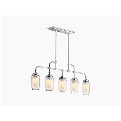 Image for K-22660-CH05 Artifacts® Five-light linear chandelier