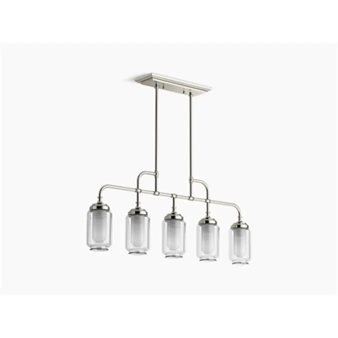 Five light deals linear chandelier