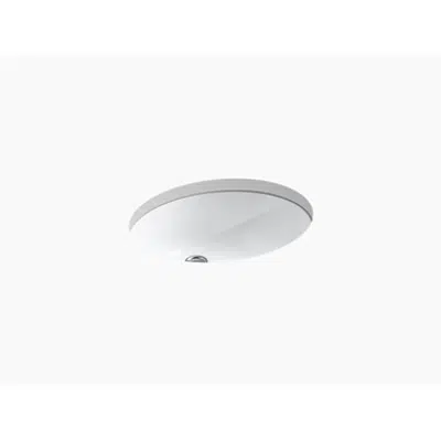 изображение для K-2210-G Caxton® Oval 17" x 14" Undermount bathroom sink with glazed underside
