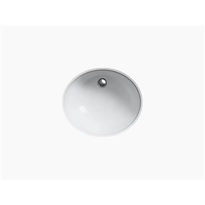 K-2210-G Caxton® Oval 17" x 14" Undermount bathroom sink with glazed underside