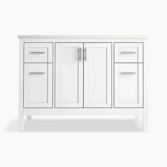 Hadron™ 48" bathroom vanity cabinet with sink and quartz top