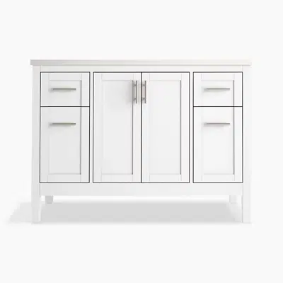 Image for Hadron™ 48" bathroom vanity cabinet with sink and quartz top