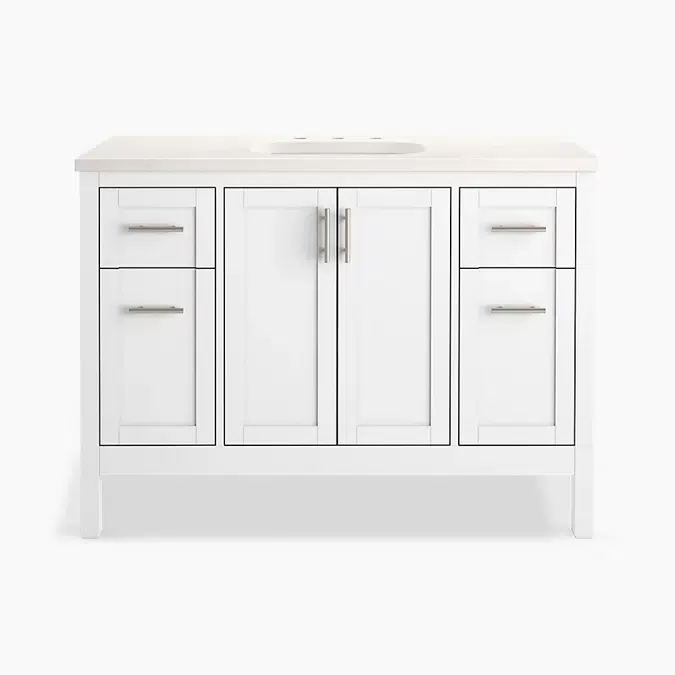 Hadron™ 48" bathroom vanity cabinet with sink and quartz top