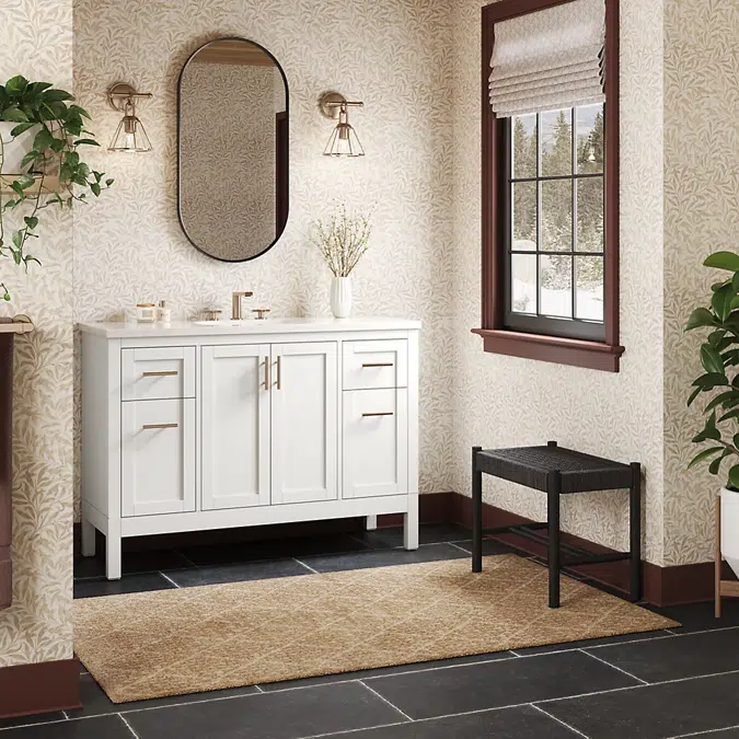 Hadron™ 48" bathroom vanity cabinet with sink and quartz top