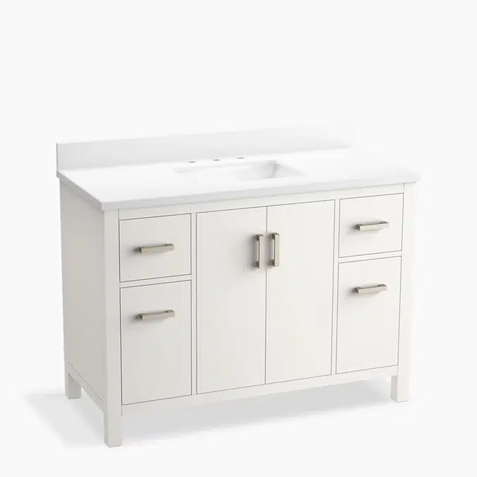 Kresla™ 48" bathroom vanity cabinet with sink and quartz top