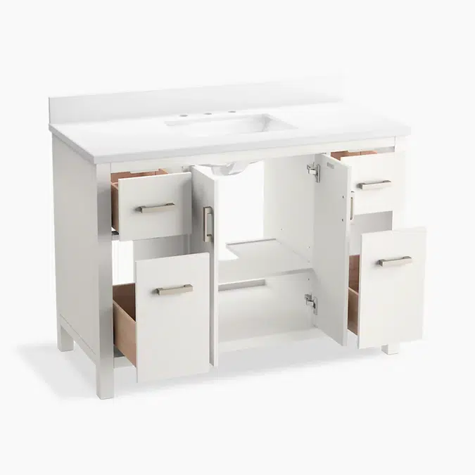 Kresla™ 48" bathroom vanity cabinet with sink and quartz top