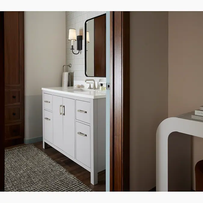 Kresla™ 48" bathroom vanity cabinet with sink and quartz top