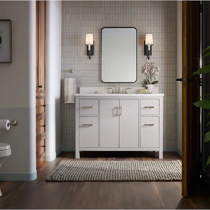 Kresla™ 48" bathroom vanity cabinet with sink and quartz top