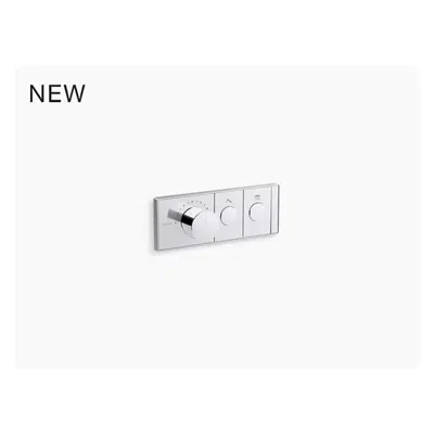 изображение для K-26346-9 Anthem™ Two-outlet thermostatic valve control panel with recessed push buttons