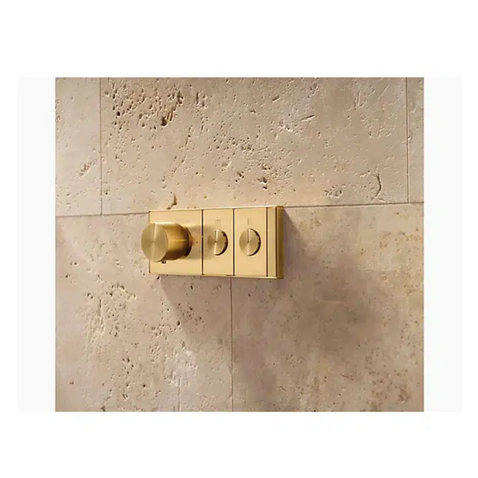 K-26346-9 Anthem™ Two-outlet thermostatic valve control panel with recessed push buttons