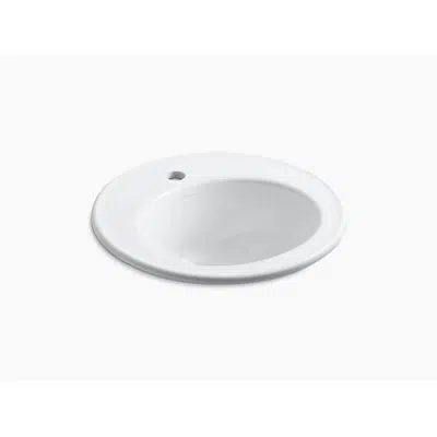 imagem para K-2202-1 Brookline® 19" diameter drop-in bathroom sink with single faucet hole