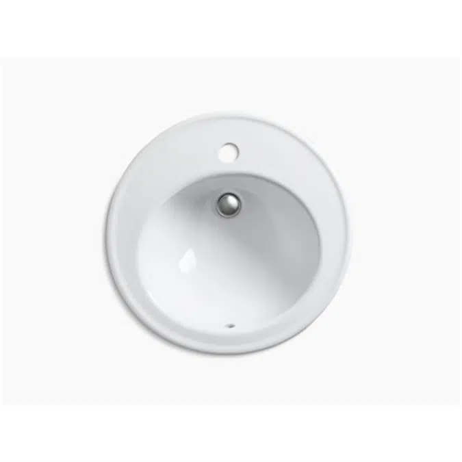 K-2202-1 Brookline® 19" diameter drop-in bathroom sink with single faucet hole