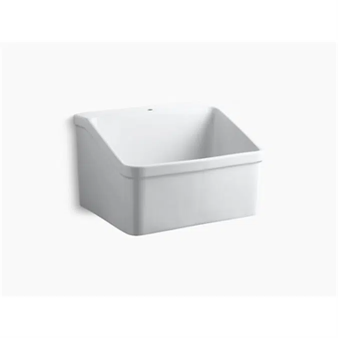 K-12793 Hollister™ 28" x 22" bracket-mount utility sink with single faucet hole