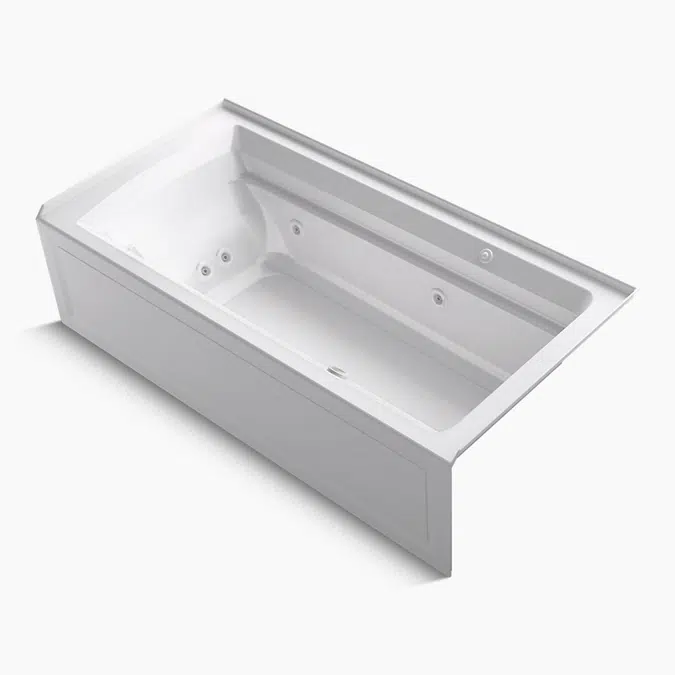 Archer® 72" x 36" alcove Heated BubbleMassage™ air bath and whirlpool, right drain