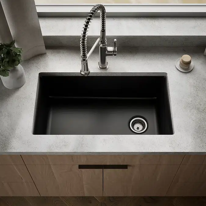 Ealing® All-In-One 33" top-/undermount single-bowl kitchen sink