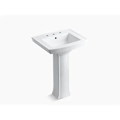 Image for K-2359-8 Archer® Pedestal bathroom sink with 8" widespread faucet holes