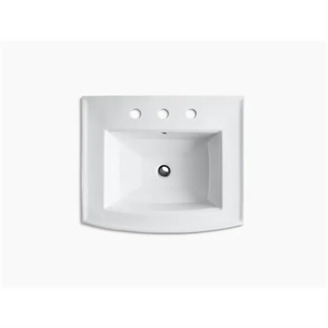 K-2359-8 Archer® Pedestal bathroom sink with 8" widespread faucet holes