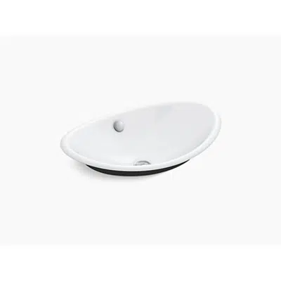 imagen para K-5403-P5 Iron Plains® Oval Wading Pool® Vessel bathroom sink with Iron Black painted underside