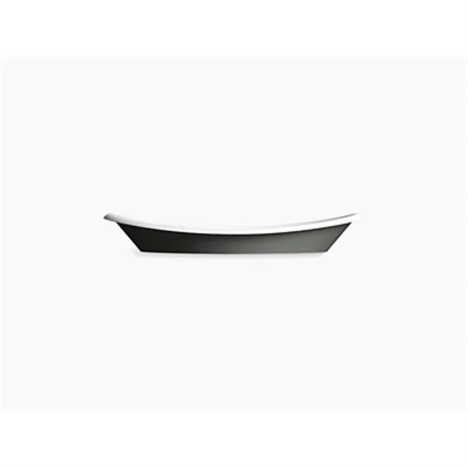 K-5403-P5 Iron Plains® Oval Wading Pool® Vessel bathroom sink with Iron Black painted underside