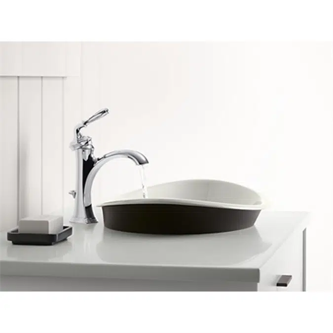 K-5403-P5 Iron Plains® Oval Wading Pool® Vessel bathroom sink with Iron Black painted underside