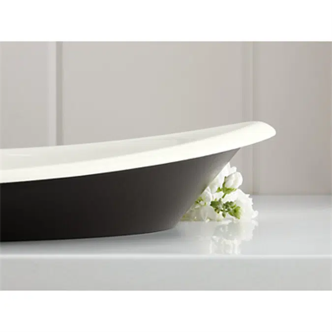 K-5403-P5 Iron Plains® Oval Wading Pool® Vessel bathroom sink with Iron Black painted underside