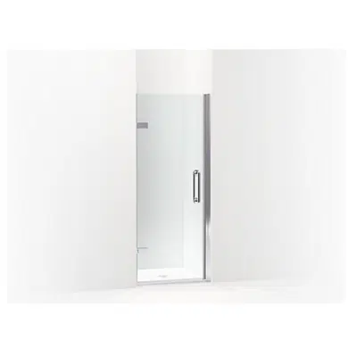 Image for K-27583-10L Components™ Frameless pivot shower door, 71-5/8" H x 29-5/8 - 30-3/8" W, with 3/8" thick Crystal Clear glass