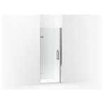 k-27583-10l components™ frameless pivot shower door, 71-5/8" h x 29-5/8 - 30-3/8" w, with 3/8" thick crystal clear glass
