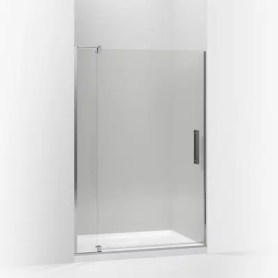 Image for Revel® Pivot shower door, 74" H x 43-1/8 - 48" W, with 5/16" thick Crystal Clear glass