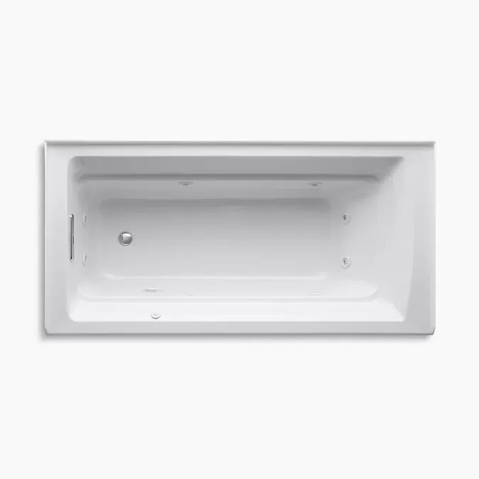 Archer® 72" x 36" alcove whirlpool bath with alcove, left drain