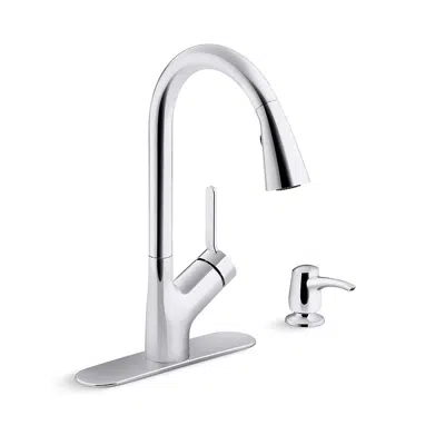 Image for Setra® Pull-down kitchen faucet with soap/lotion dispenser