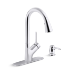 setra® pull-down kitchen faucet with soap/lotion dispenser