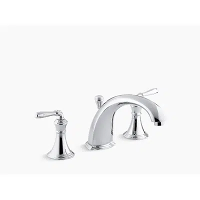 imagen para K-T387-4 Devonshire® Deck-/rim-mount bath faucet trim for high-flow valve with 8-15/16" diverter spout and lever handles, valve not included