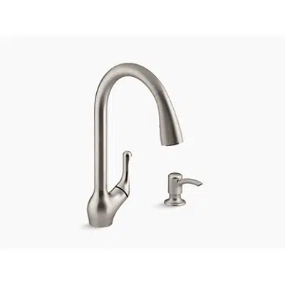K-R776-SD Barossa® pull-down kitchen sink faucet with soap/lotion dispenser图像