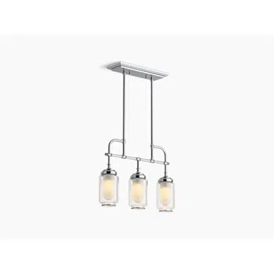 K-22658-CH03 Artifacts® Three-light linear chandelier için görüntü