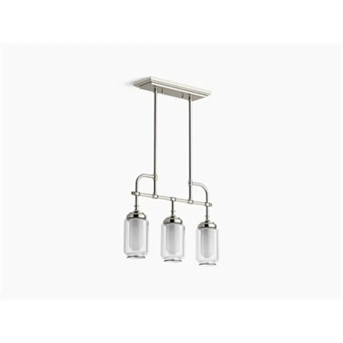 K-22658-CH03 Artifacts® Three-light linear chandelier